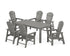 POLYWOOD South Beach 7-Piece Parsons Dining Set in Slate Grey