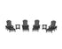POLYWOOD South Beach Chaise 6-Piece Set in Black