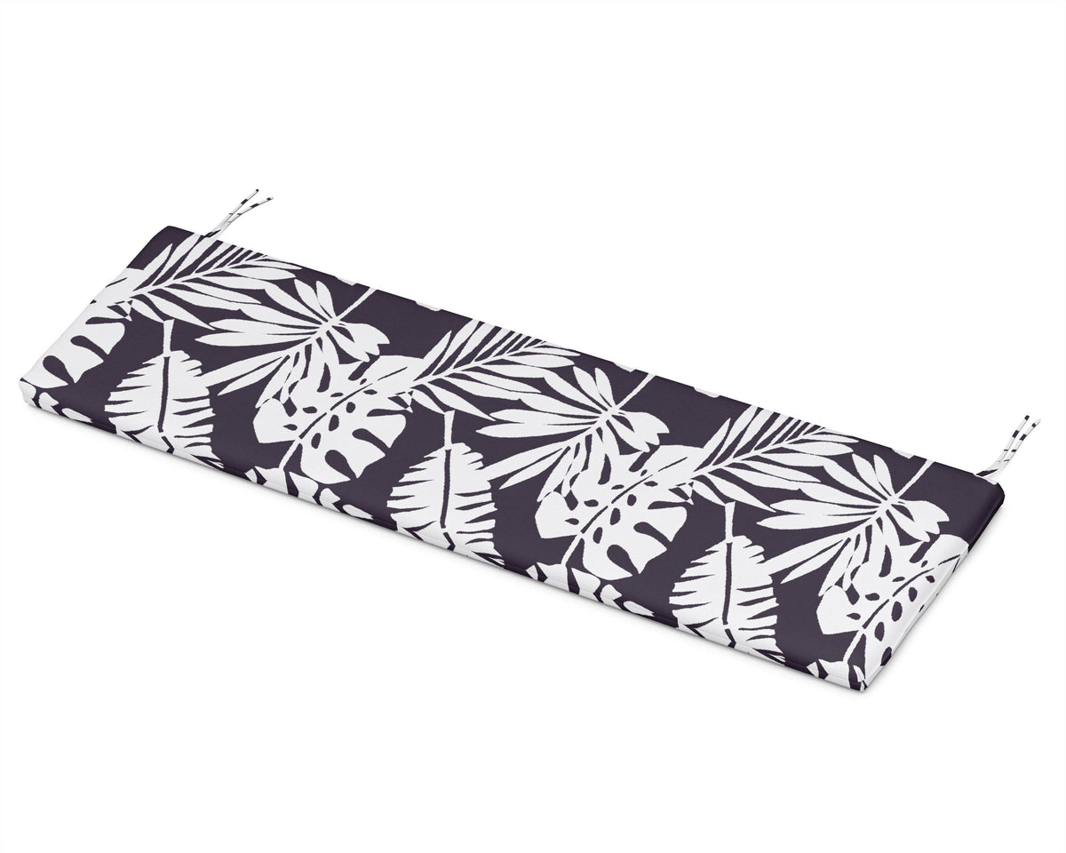 POLYWOOD Bench Seat Cushion - 17.5"D x 57.5"W x 2.5"H in Leaf Navy