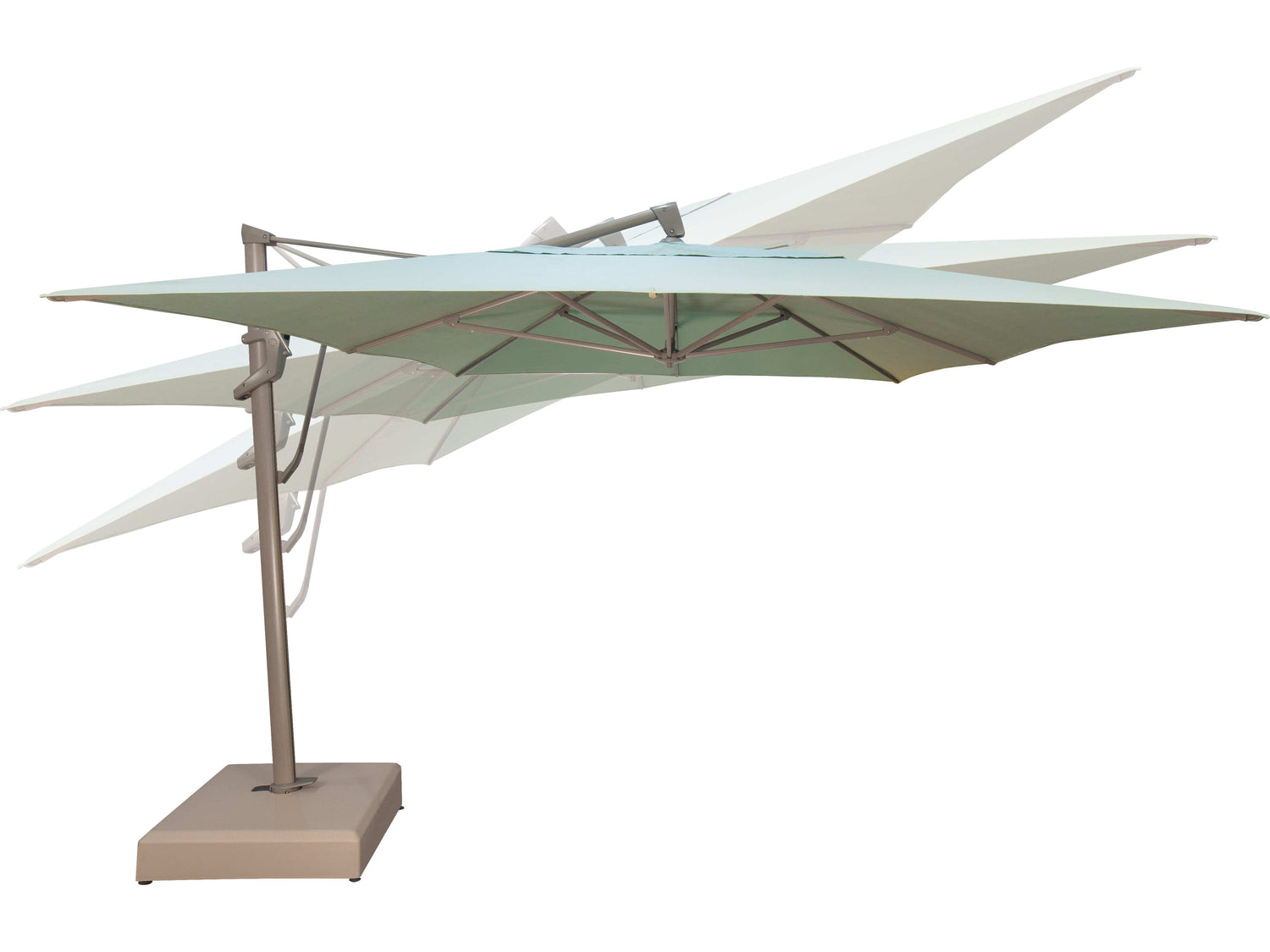 10'x13' AKZ Plus Rectangular Infinite Tilt and Lock Cantilever Umbrell 10'x13' AKZ Plus Rectangular Infinite Tilt and Lock Cantilever Umbrell