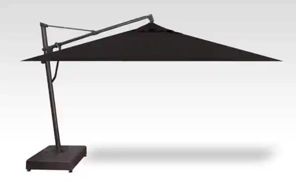 10' x 13' rectangular cantilever patio umbrella 10'x13' AKZ Plus Rectangular Infinite Tilt and Lock Cantilever Umbrell
