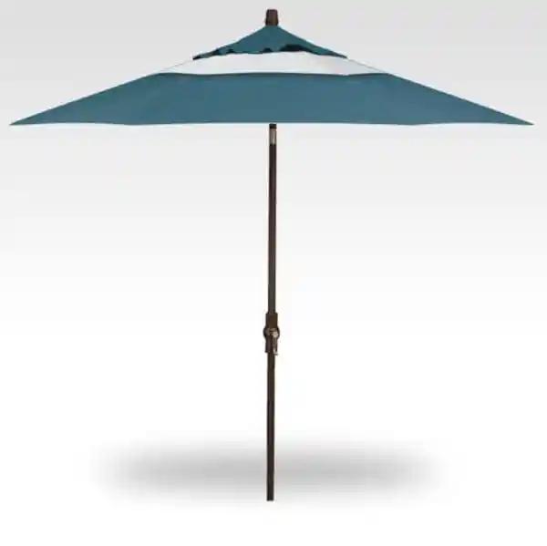Treasure Garden 9' Auto Tilt Umbrella with Sunbrella Fabric Bronze / Natural