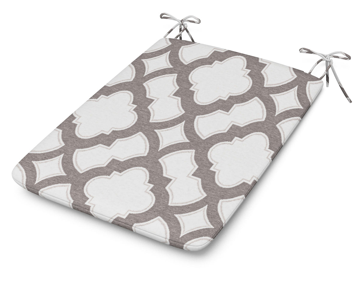 POLYWOOD 1100 Plaza Seat Pad in Trellis Grey Mist