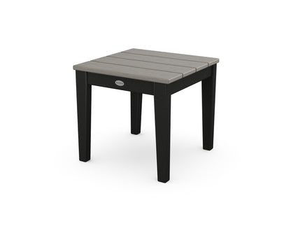 POLYWOOD Newport 18" End Table in Black / Driftwood