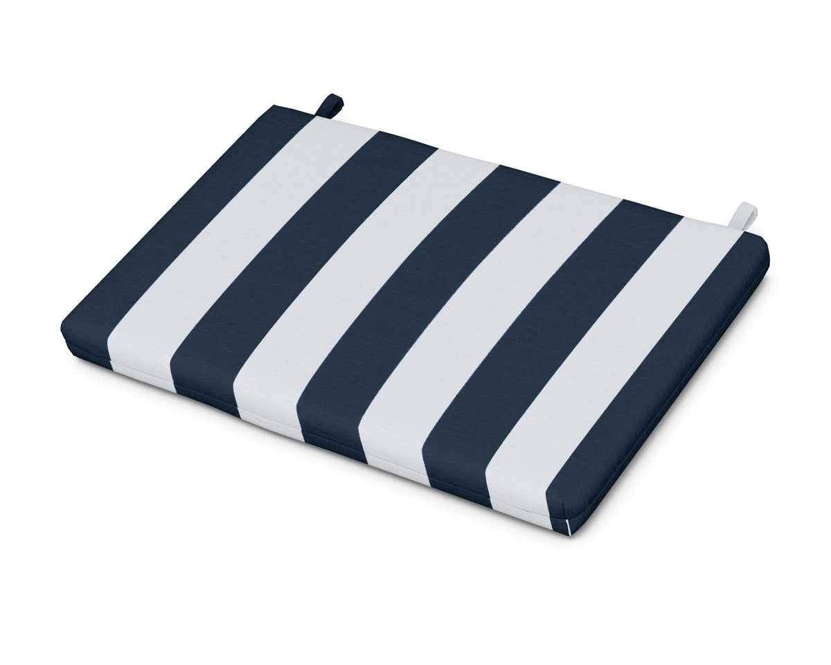 POLYWOOD Eastport Lounge Chair Cushion in Cabana Stripe Marine Indigo
