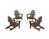 POLYWOOD 4-Piece Classic Adirondack Conversation Set in Mahogany
