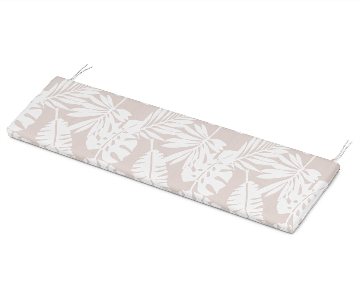 POLYWOOD Bench Seat Cushion - 17.5"D x 57.5"W x 2.5"H in Leaf Dune Burlap