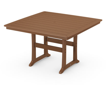 POLYWOOD Nautical Trestle 59" Counter Table in Teak