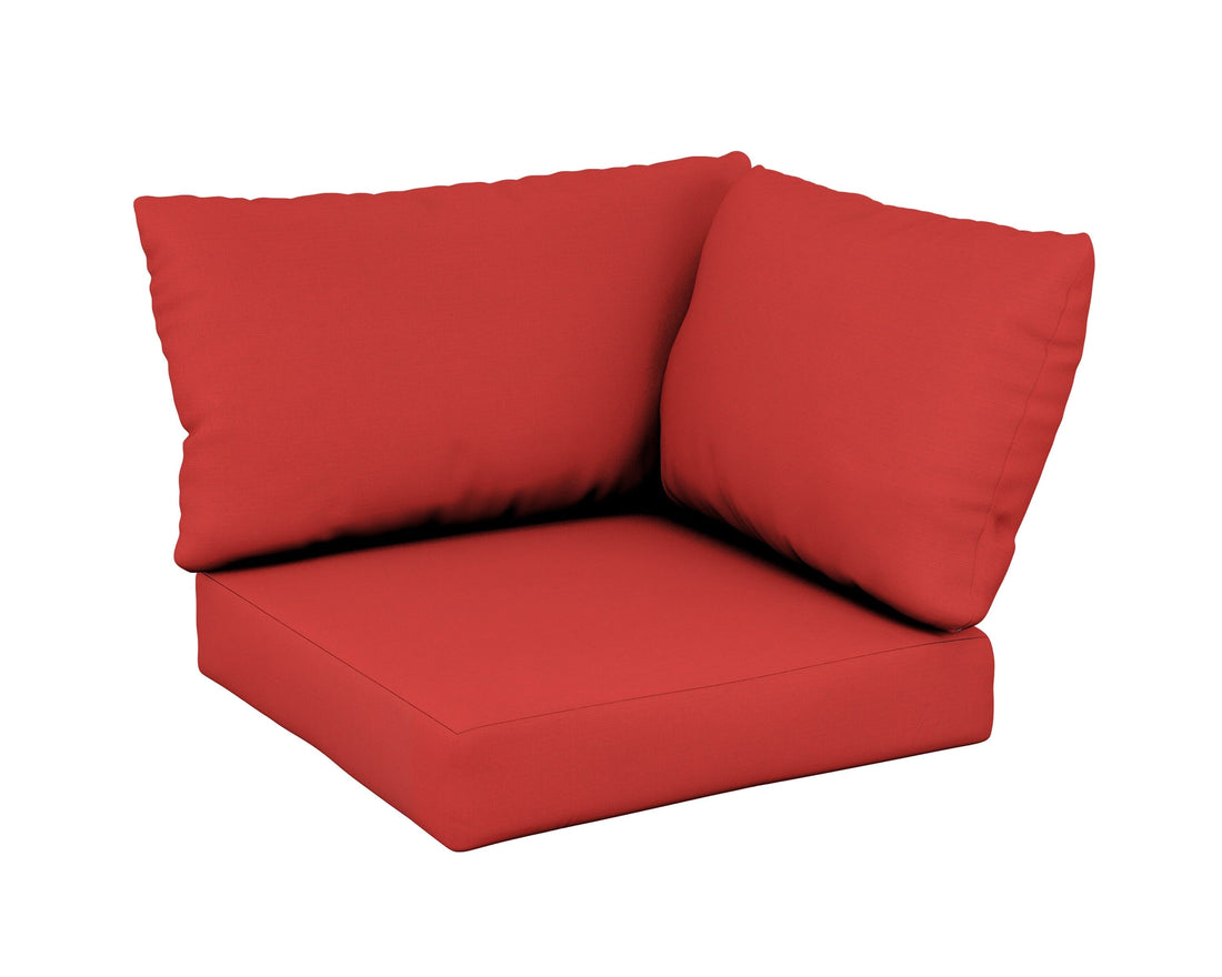 POLYWOOD Modular Corner Cushion Set in Crimson Linen