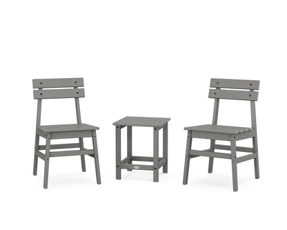 POLYWOOD Modern Studio Plaza Chair 3-Piece Seating Set in Slate Grey