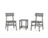 POLYWOOD Modern Studio Plaza Chair 3-Piece Seating Set in Slate Grey