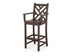 POLYWOOD Chippendale Bar Arm Chair in Mahogany