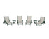 POLYWOOD Coastal Chaise 6-Piece Set with Wheels in Green / Birch