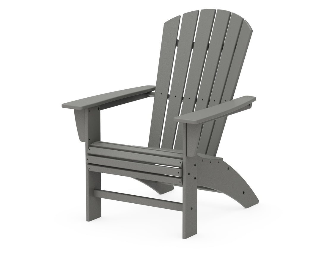 POLYWOOD Nautical Curveback Adirondack Chair in Slate Grey