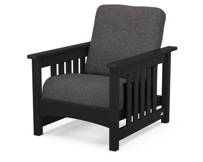 POLYWOOD Club Mission Chair in Black / Ash Charcoal