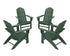 POLYWOOD 4-Piece Vineyard Curveback Adirondack Chair Conversation Set in Green