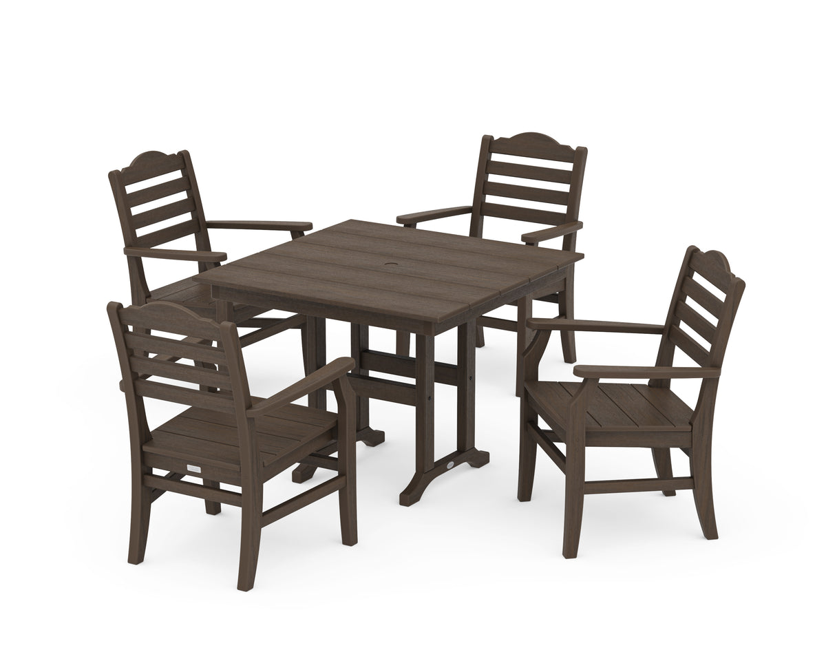 POLYWOOD Savannah 5-Piece Farmhouse Dining Set in Kona
