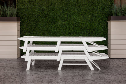Lifestyle photo of the POLYWOOD Nautical Chaise in White
