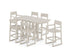 POLYWOOD EDGE 7-Piece Farmhouse Bar Set in Sand