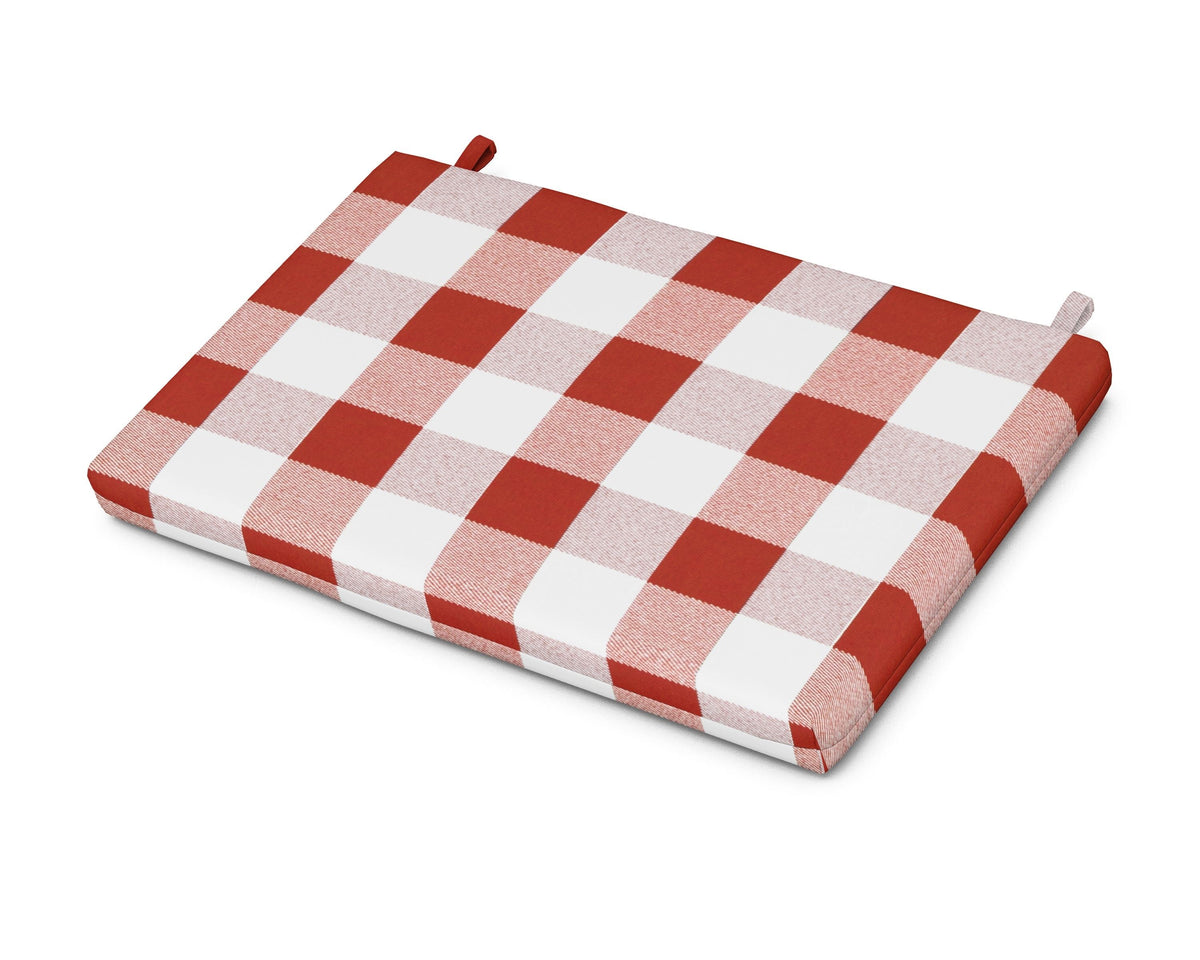 POLYWOOD Eastport Lounge Chair Cushion in Buffalo Plaid Crimson