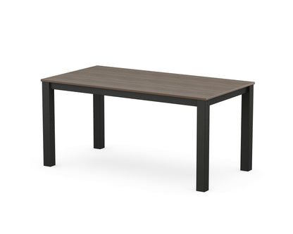 POLYWOOD Studio Parsons 34" X 64" Dining Table in Black / Kona