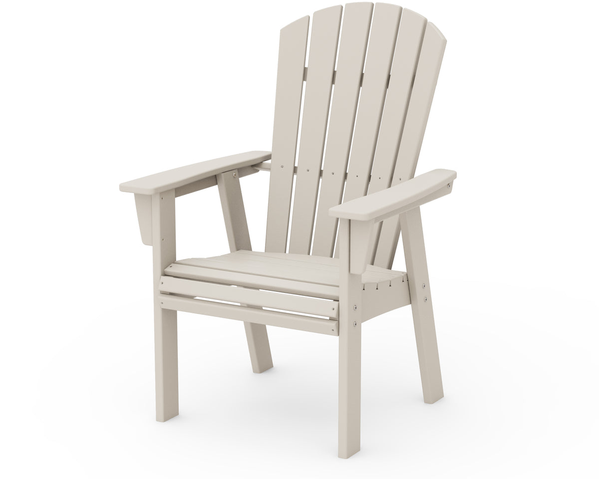 POLYWOOD Nautical Curveback Adirondack Dining Chair in Sand