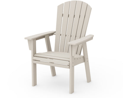 POLYWOOD Nautical Curveback Adirondack Dining Chair in Sand