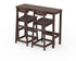POLYWOOD Modern Studio Urban Bar Chair 3-Piece Balcony Set in Mahogany