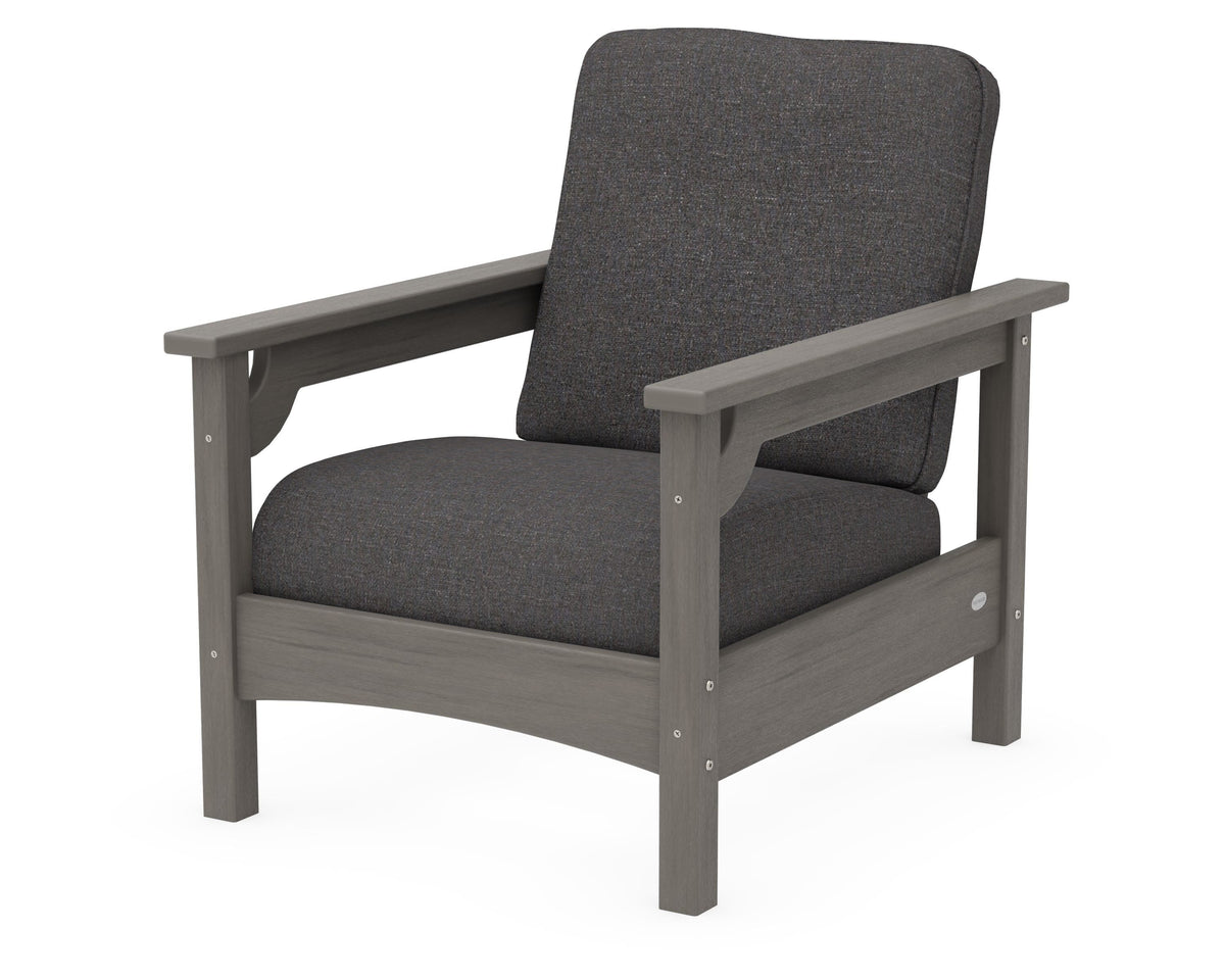POLYWOOD Club Chair in Driftwood / Ash Charcoal