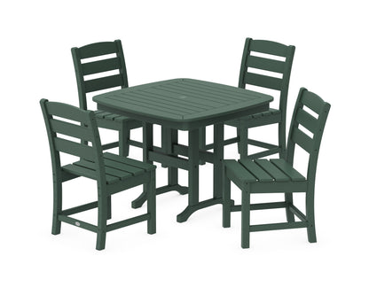 POLYWOOD Lakeside 5-Piece Side Chair Dining Set in Green