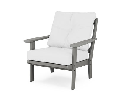 POLYWOOD Mission Deep Seating Chair in Slate Grey / Natural