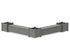 POLYWOOD 72" Country Living L-Shaped Planter Storage Bench Corner Set - Large in Slate Grey