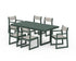 POLYWOOD EDGE Sling 7-Piece Dining Set in Green / Birch