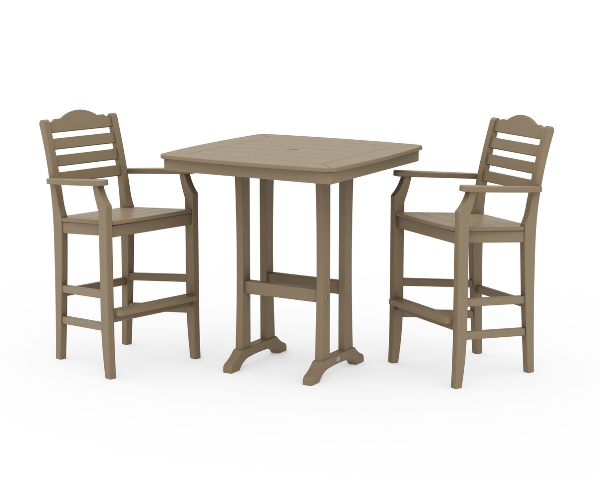 POLYWOOD Savannah 3-Piece Bar Set in Vintage Sahara