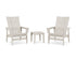 POLYWOOD 3-Piece Modern Grand Upright Adirondack Set in Sand