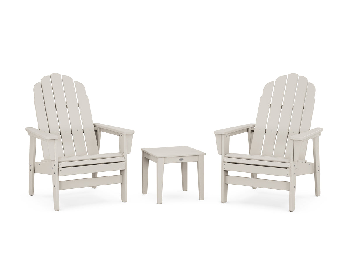 POLYWOOD 3-Piece Vineyard Grand Upright Adirondack Set in Sand