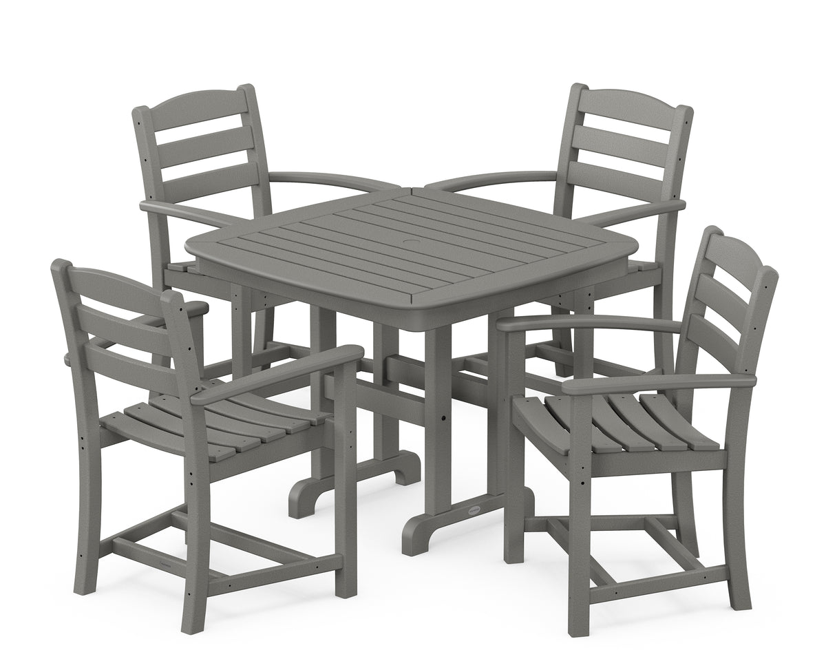 POLYWOOD La Casa Café 5-Piece Dining Set in Slate Grey