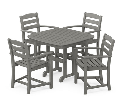 POLYWOOD La Casa Café 5-Piece Dining Set in Slate Grey