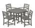 POLYWOOD La Casa Café 5-Piece Dining Set in Slate Grey