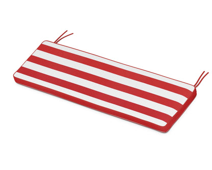 POLYWOOD Chinoiserie 60" Bench Seat Cushion in Cabana Stripe Crimson