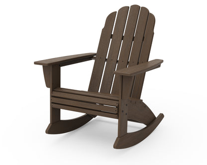 POLYWOOD Vineyard Curveback Adirondack Rocking Chair in Kona