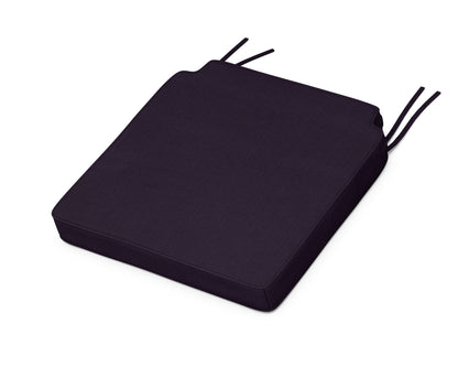 POLYWOOD Acadia Dining Side Seat Cushion in Navy Linen