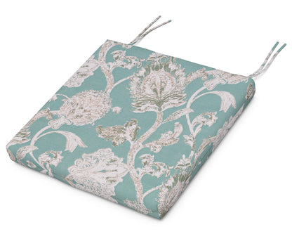 POLYWOOD EDGE Dining Cushion 19.5"D x 19.5"W x 2.5"H in Botanical Gardens Spa