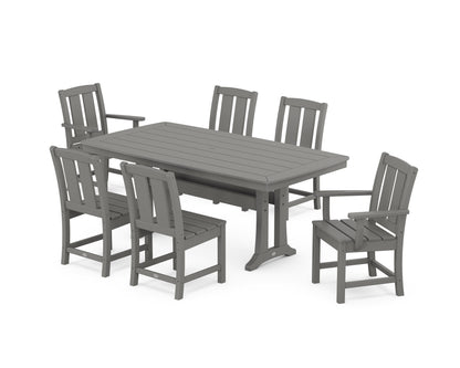 POLYWOOD Mission 7-Piece Dining Set with Trestle Legs in Slate Grey