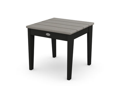 POLYWOOD Newport 18" Side Table in Black / Driftwood