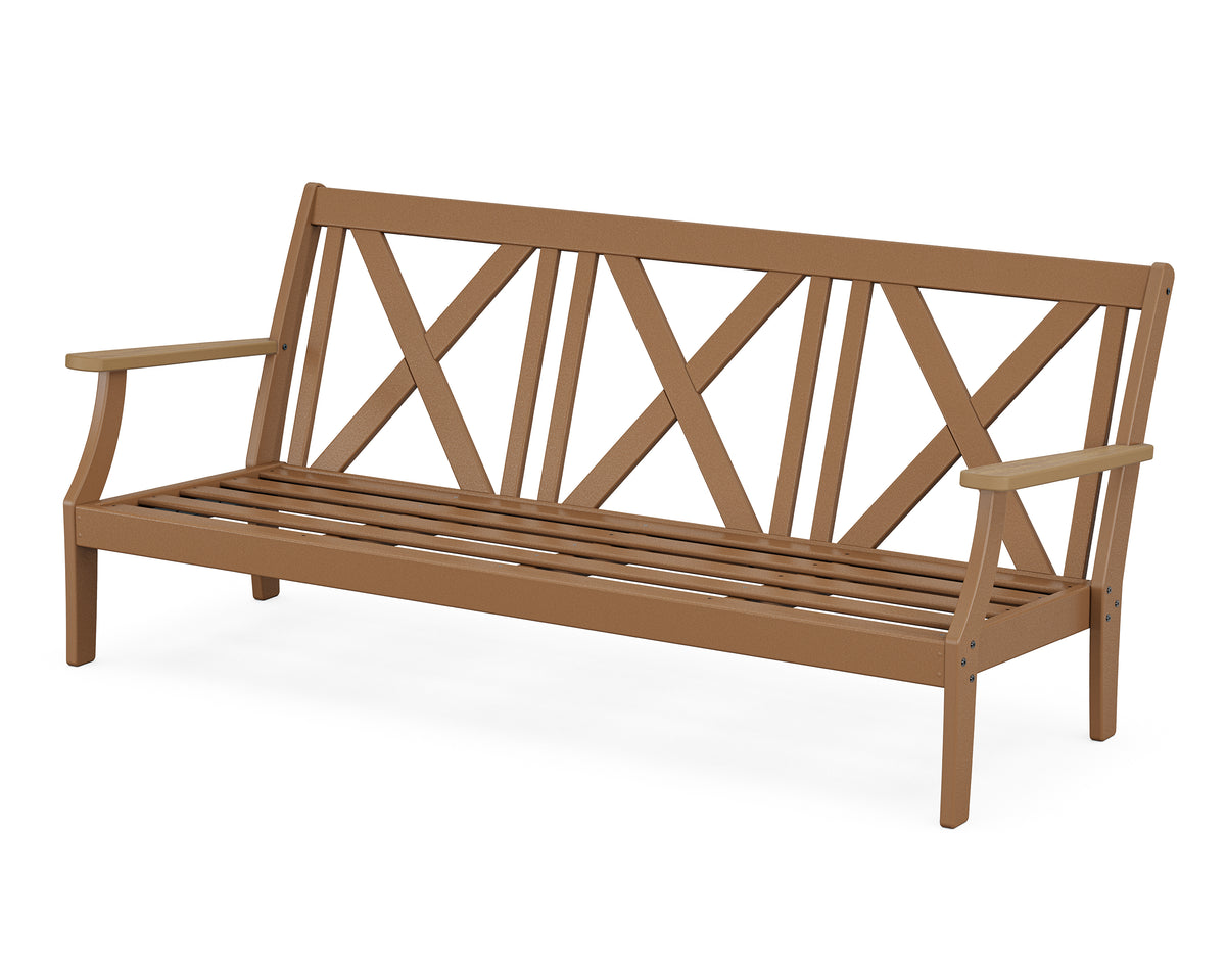 POLYWOOD Braxton Deep Seating Sofa Frame in Teak / Natural