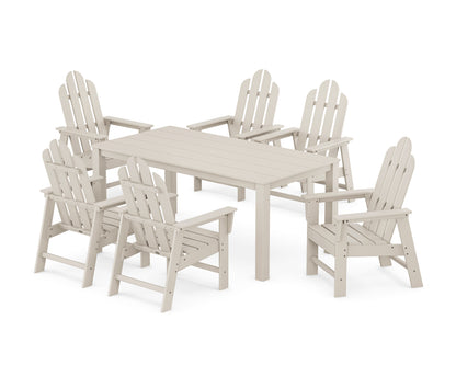 POLYWOOD Long Island 7-Piece Parsons Dining Set in Sand
