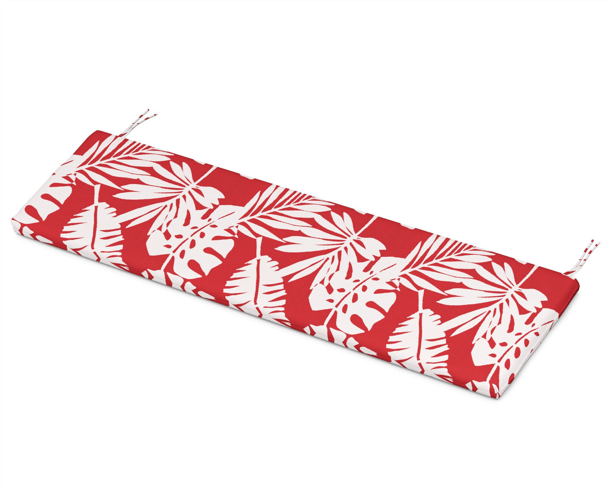 POLYWOOD Bench Seat Cushion - 17.5"D x 57.5"W x 2.5"H in Leaf Crimson