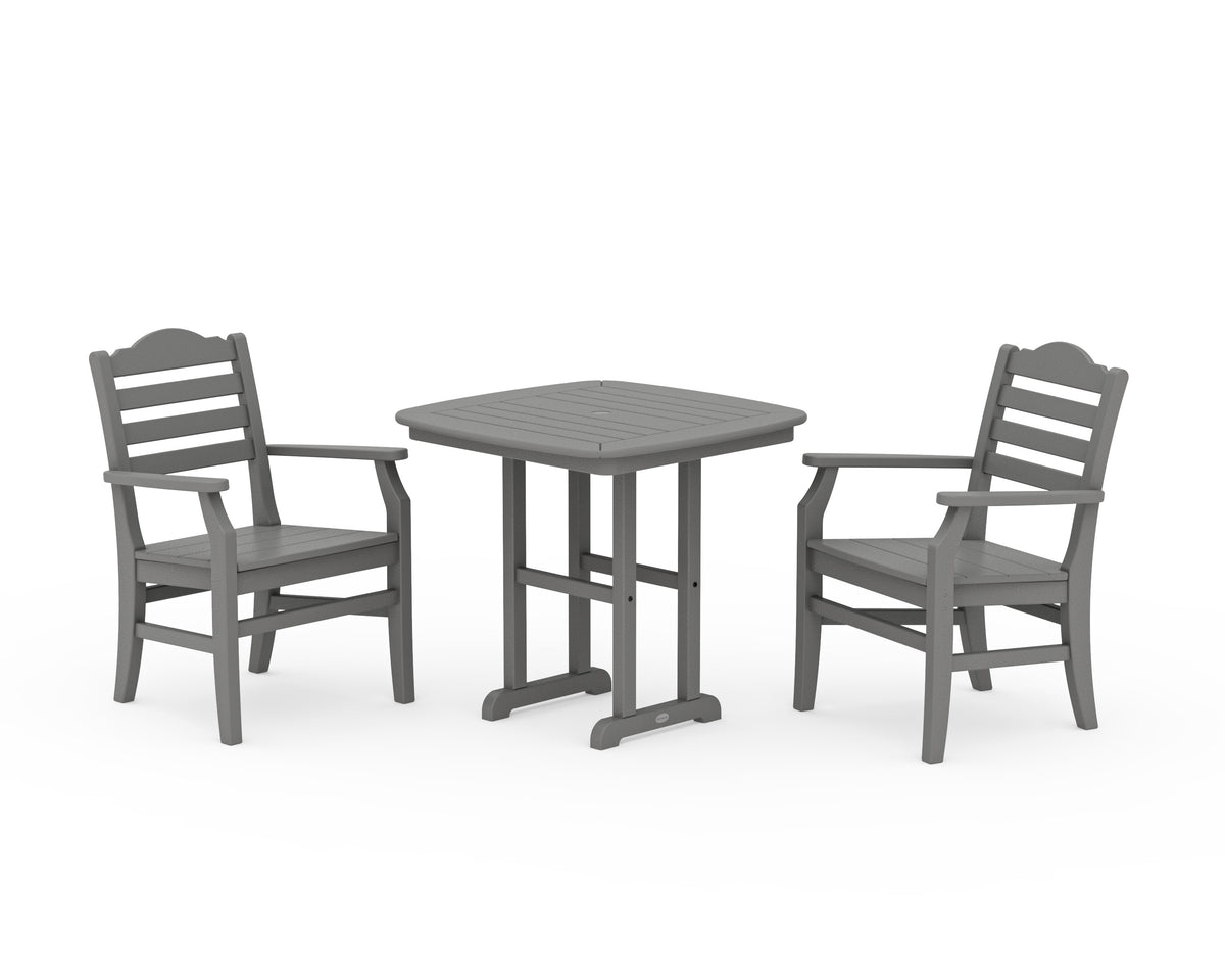 POLYWOOD Savannah 3-Piece Dining Set in Slate Grey