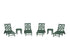 POLYWOOD Wovendale 6-Piece Chaise Set with Wheels in Green